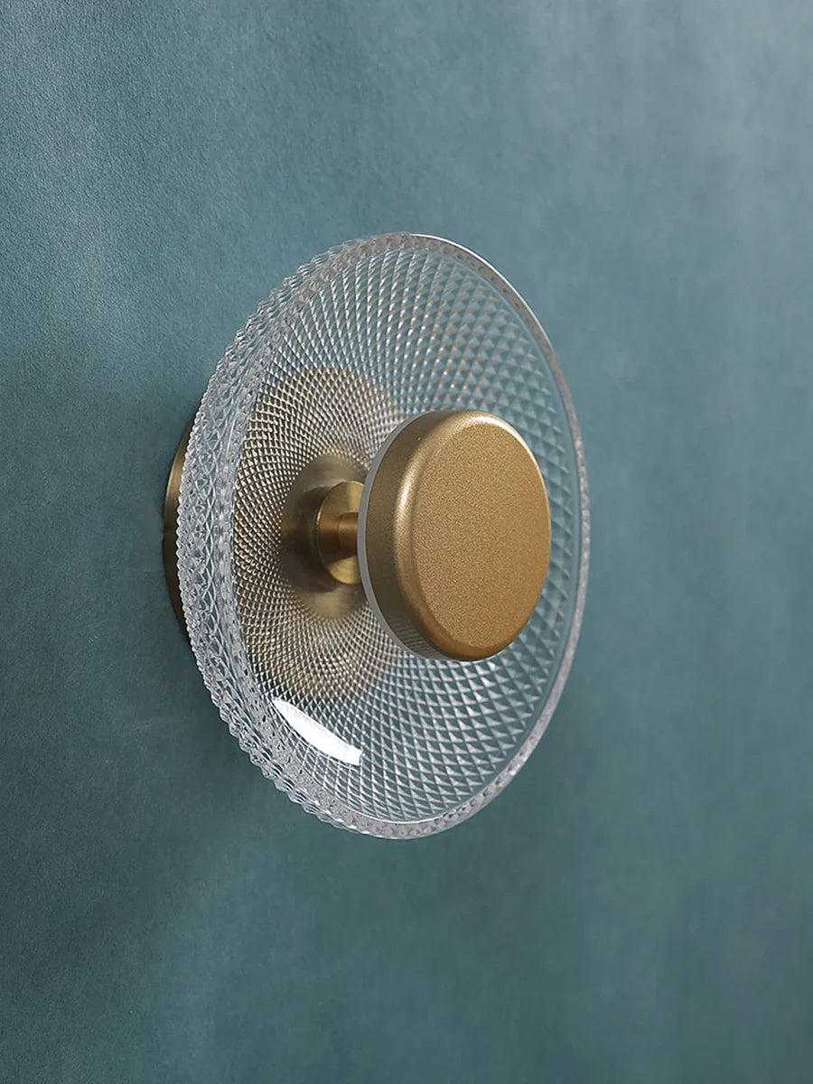 Applique disque en verre coloré | LED intégrée, Ø 17 cm