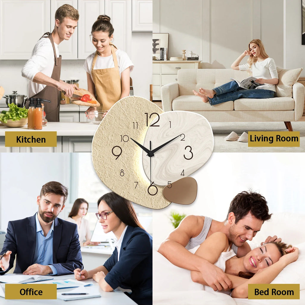 TempoStone | Horloge murale quartz silencieux, 3 tailles