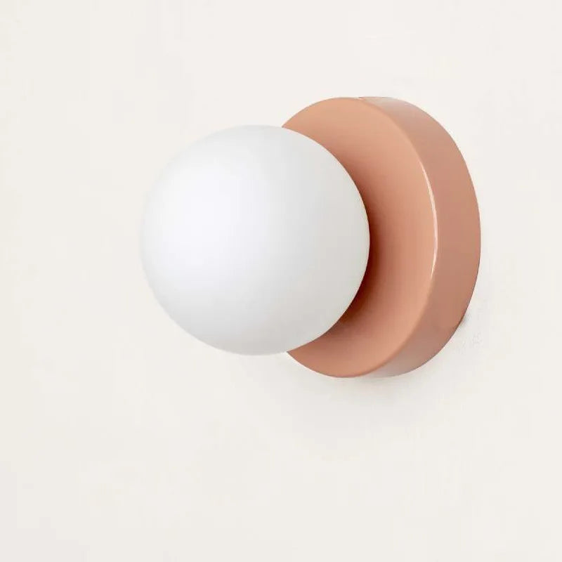 Applique murale LED Macaron | Verre coloré, Ø 12 cm