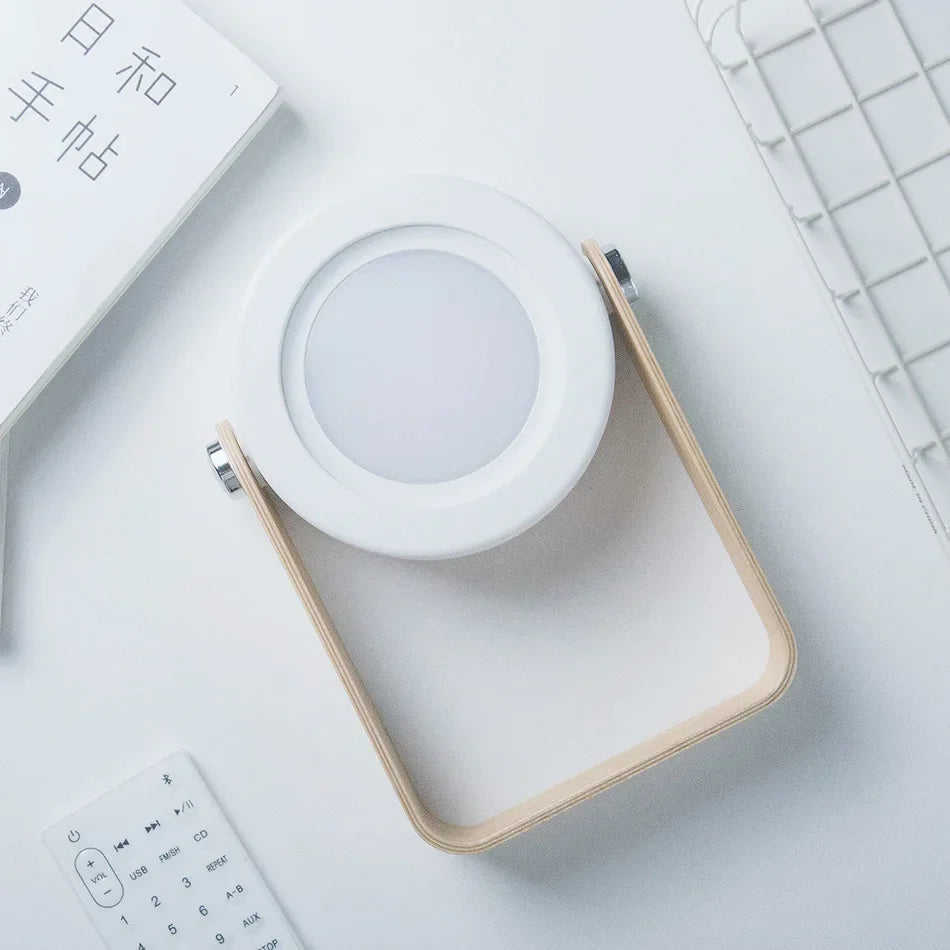 Lanterne nomade en bois | Lampe à poser pliante et rechargeable