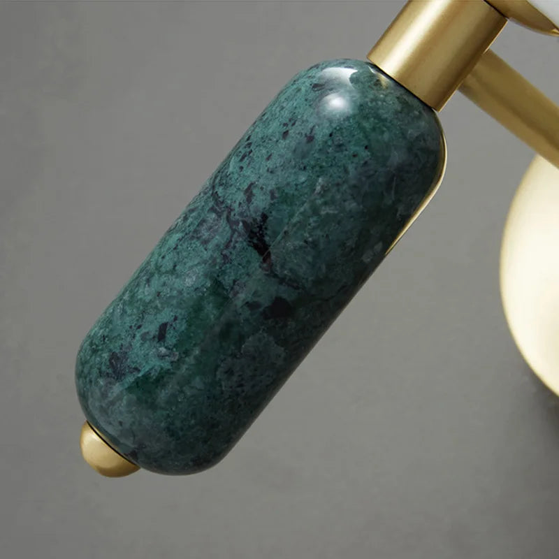 Applique en marbre et verre | Finition dorée, Ø 13 cm