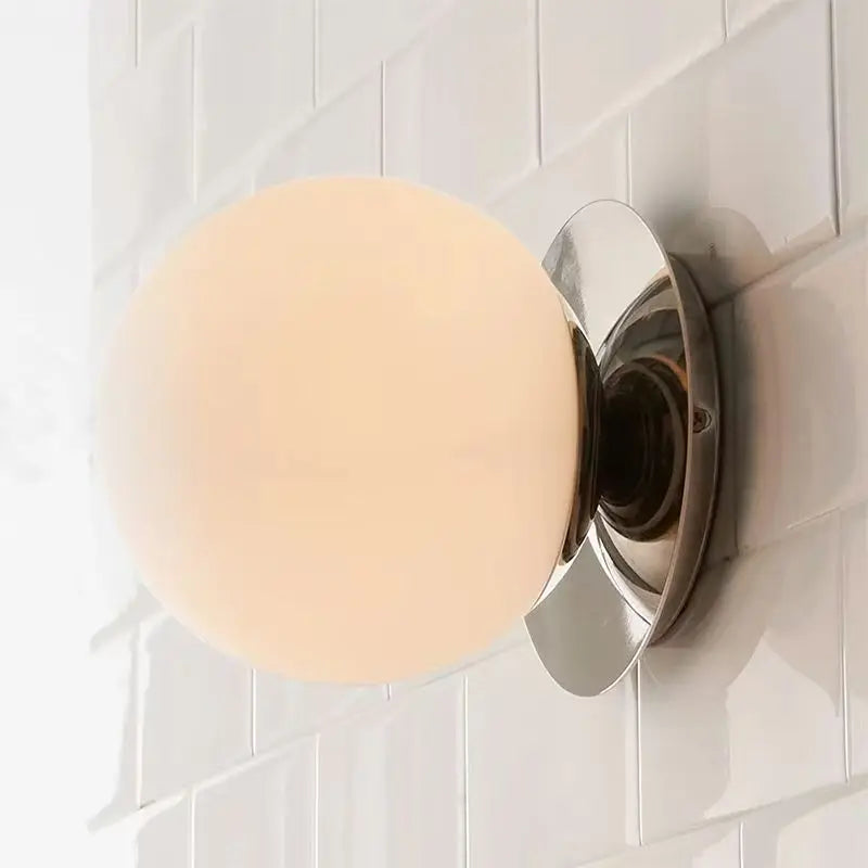 Applique murale globe en verre nordique | Ø 12 ou 15 cm