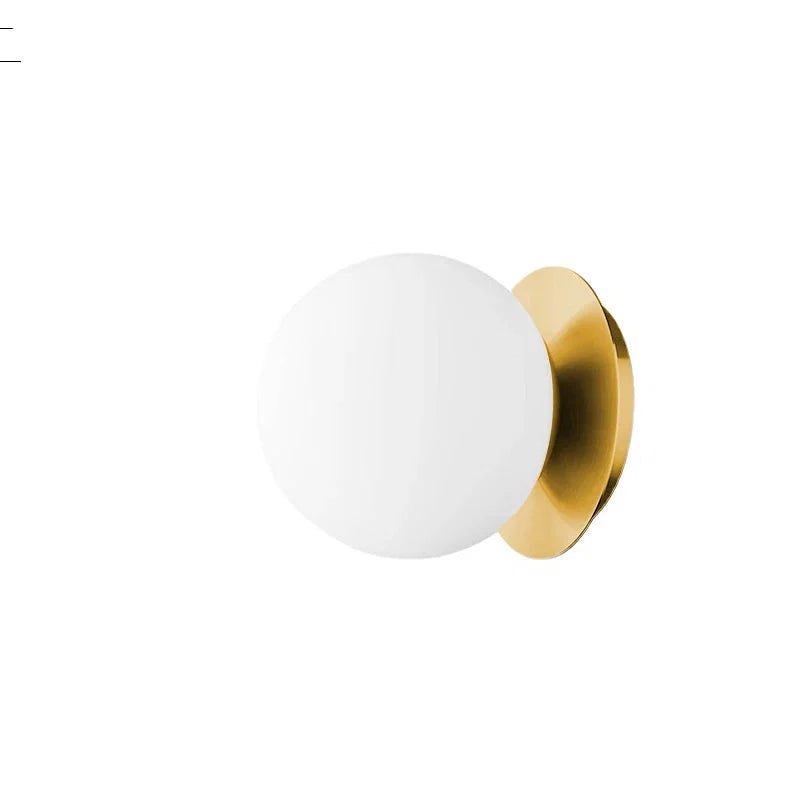 Applique murale globe en verre nordique | Ø 12 ou 15 cm