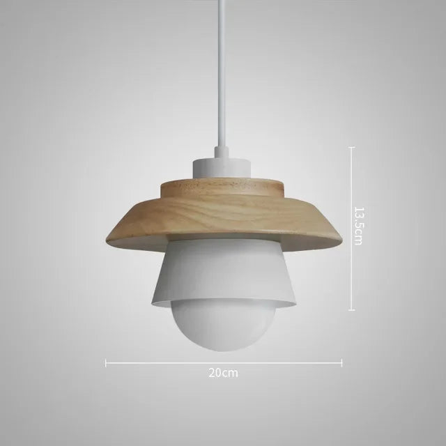 Suspension nordique en bois | Teintes macaron, 5 coloris