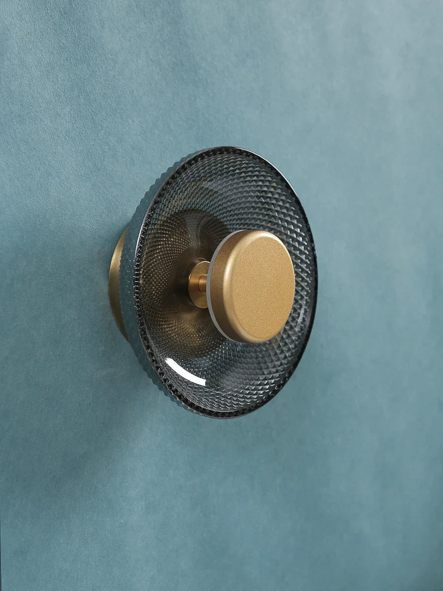 Applique disque en verre coloré | LED intégrée, Ø 17 cm