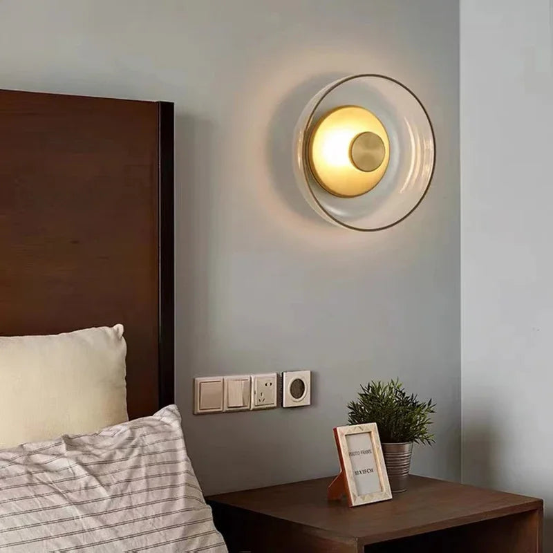 Applique murale LED en verre nordique | Ronde Ø 23 cm, 5 W