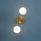 Applique Astra | Doré géométrique, 1 ou 2 globes dépolis