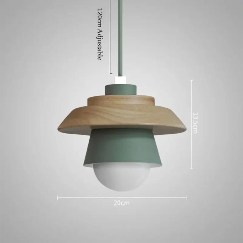 Suspension nordique en bois | Teintes macaron, 5 coloris