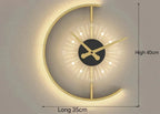 Applique horloge Lunaris | Applique LED et horloge murale