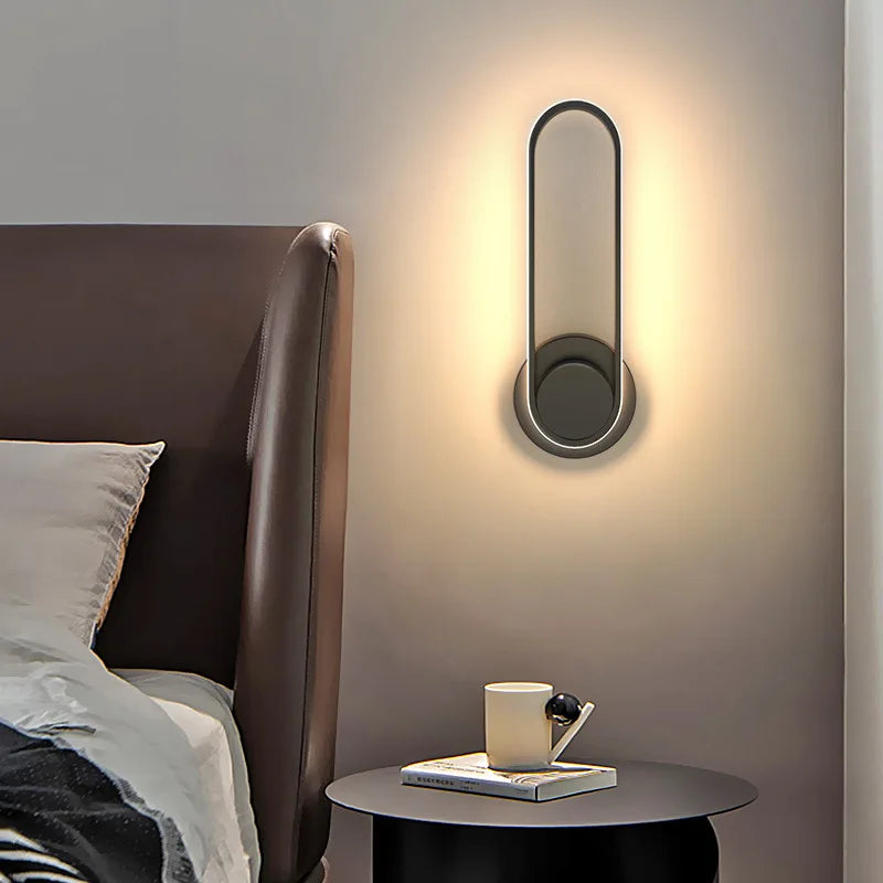 Applique LED orientable 330° | Aluminium noir, liseuse murale