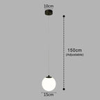 Suspension Luna | Globe en verre opalin, 1 ou 2 têtes
