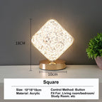 Stellora | Veilleuse LED cristal 3D rechargeable et tactile