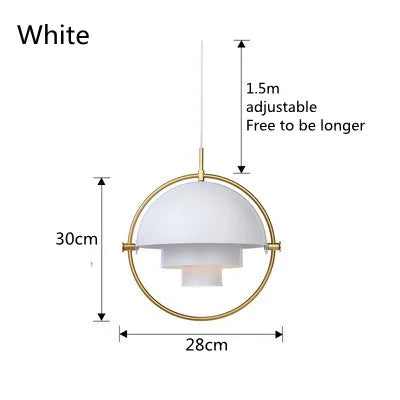 Suspension nordique moderne | Métal sculptural, 3 coloris