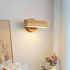Applique murale pivotante | Bois massif et aluminium, 20 cm