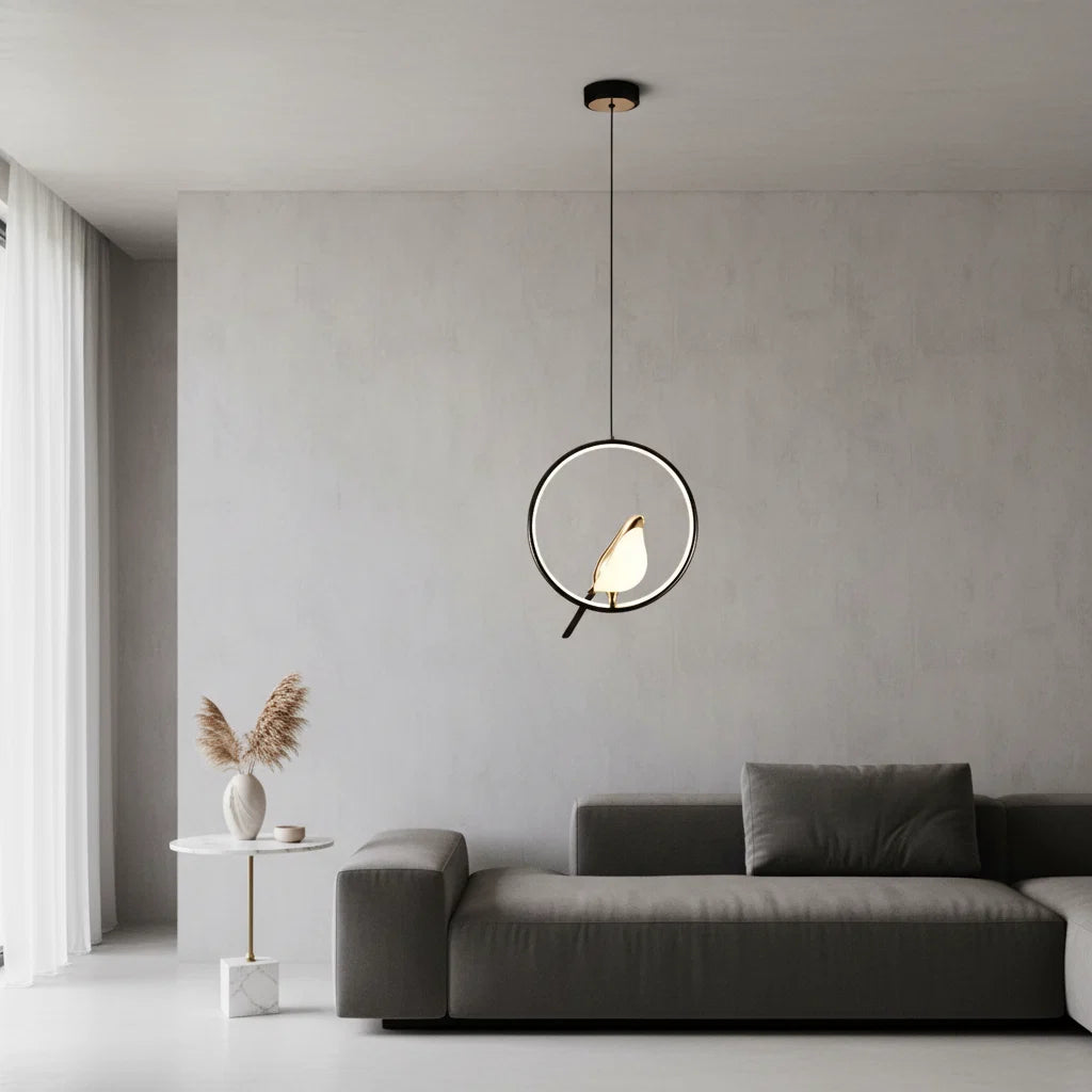 Suspension Magpie | Oiseau LED nordique, 5 modèles