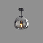 Plafonnier boule en verre nordique | Semi-encastré, Ø 25 cm