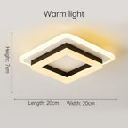Plafonnier LED carré 24 W | 1920 lm, 20 × 20 cm