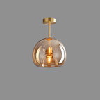 Plafonnier boule en verre nordique | Semi-encastré, Ø 25 cm