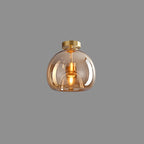 Plafonnier boule en verre nordique | Semi-encastré, Ø 25 cm