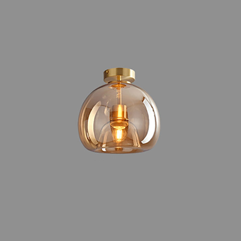 Plafonnier boule en verre nordique | Semi-encastré, Ø 25 cm