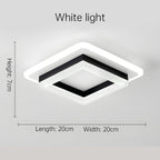 Plafonnier LED carré 24 W | 1920 lm, 20 × 20 cm
