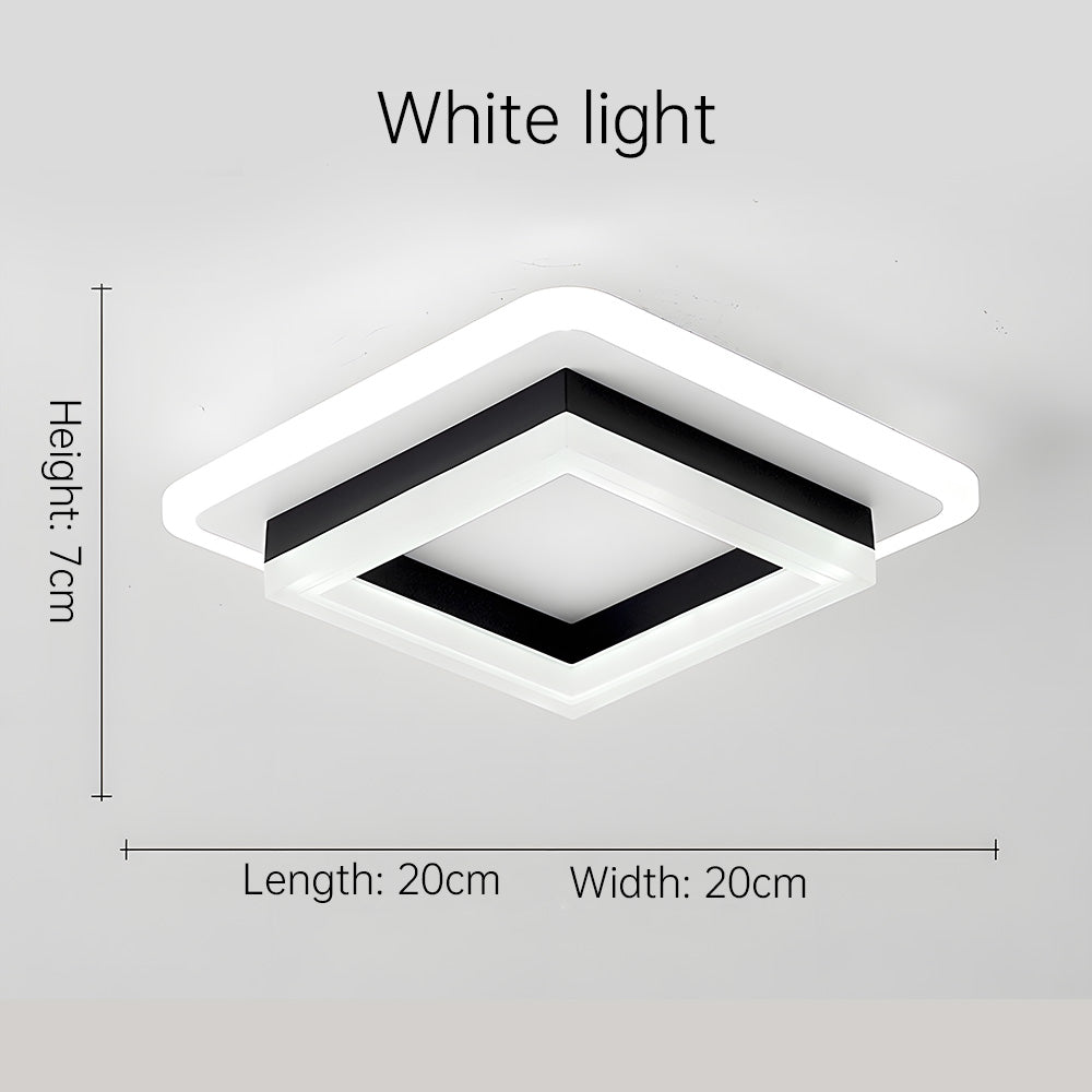 Plafonnier LED carré 24 W | 1920 lm, 20 × 20 cm