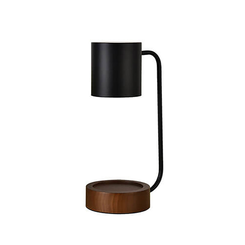 Lampe chauffe-bougie japonaise | Base en bois, 33 cm