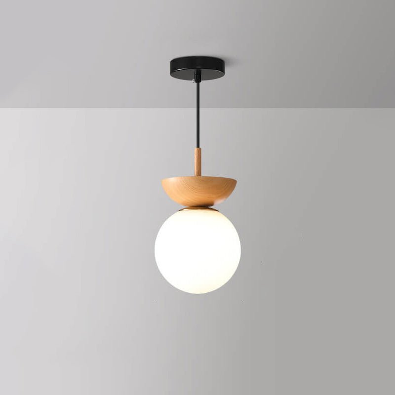 Plafonnier japonais | Bois et verre, 3 températures