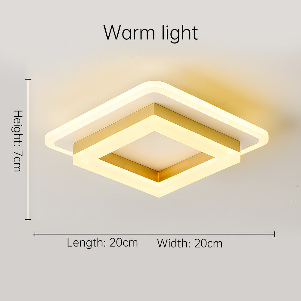 Plafonnier LED carré 24 W | 1920 lm, 20 × 20 cm