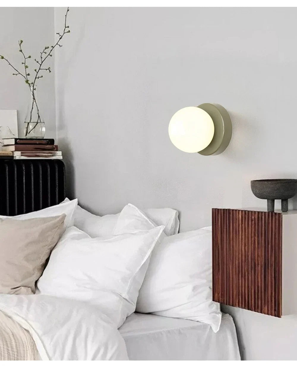 Applique murale LED Macaron | Verre coloré, Ø 12 cm
