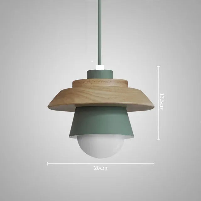 Suspension nordique en bois | Teintes macaron, 5 coloris