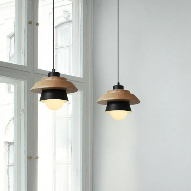 Suspension nordique en bois | Teintes macaron, 5 coloris