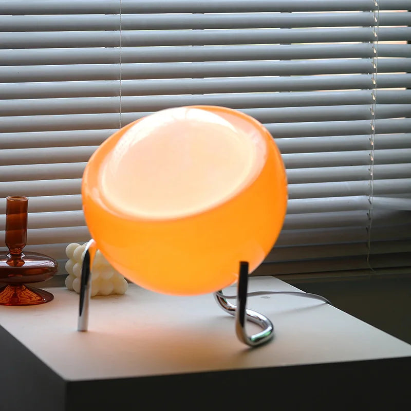 Lampe à poser Bauhaus en verre | Rétro nordique Ø 21 cm