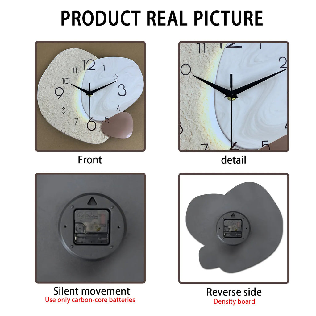 TempoStone | Horloge murale quartz silencieux, 3 tailles