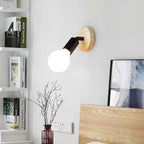 Applique murale rétro | Bois et métal, orientable 180°