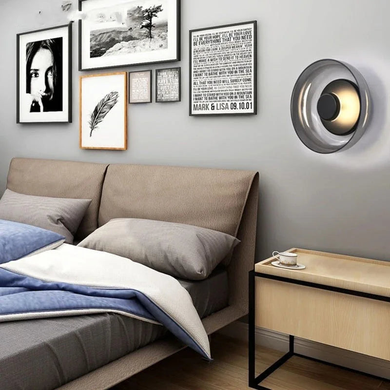 Applique murale LED en verre nordique | Ronde Ø 23 cm, 5 W