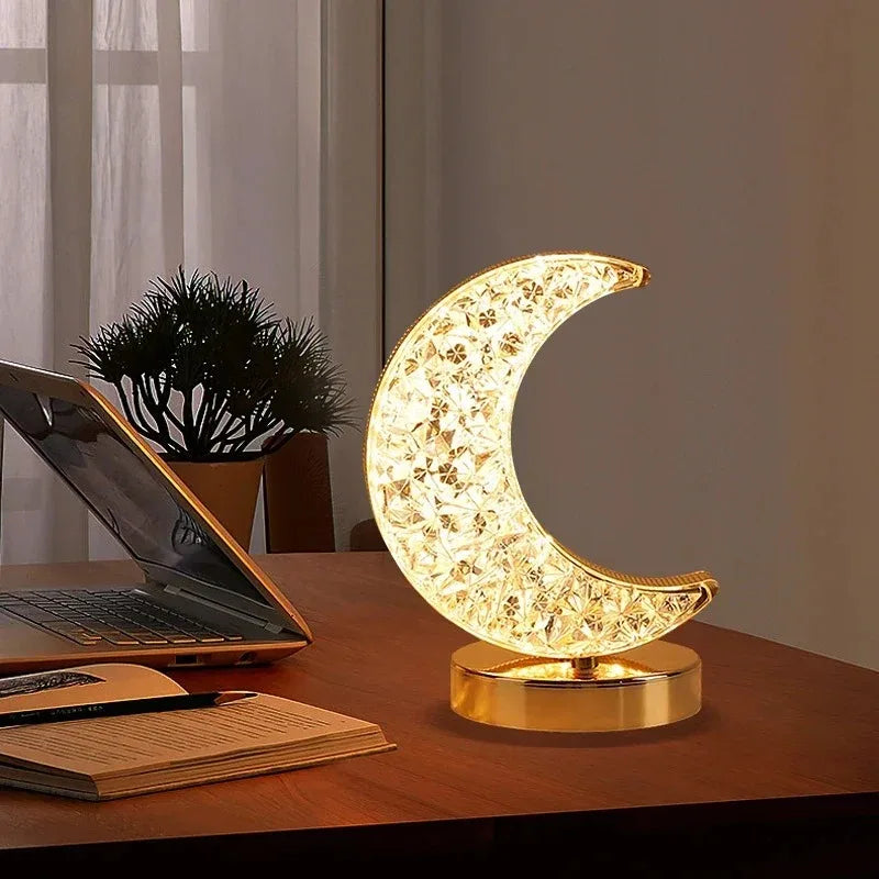 Stellora | Veilleuse LED cristal 3D rechargeable et tactile