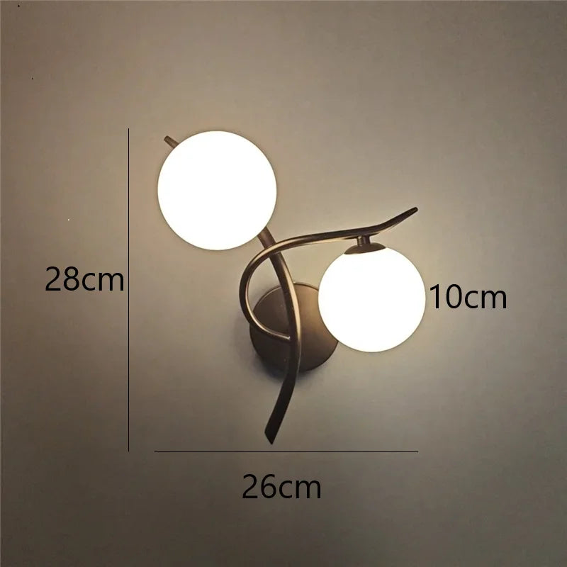 Applique Lunara | Arc à globes opalins, droite ou gauche