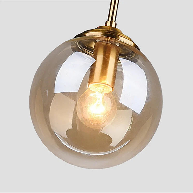 Suspension globe en verre nordique | 3 coloris, Ø 15 cm