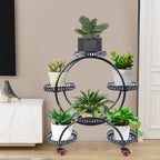 Support à plantes en métal à roulettes | 6 niveaux, 73 cm