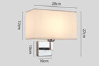 Applique de chevet avec liseuse | E27 et LED, 3 coloris