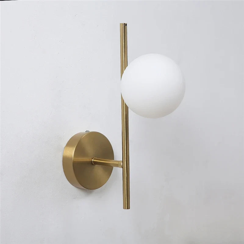 Applique Astra | Doré géométrique, 1 ou 2 globes dépolis