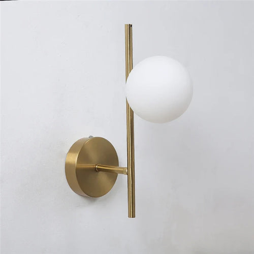 Applique Astra | Doré géométrique, 1 ou 2 globes dépolis