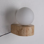 Applique en travertin | Design LED japonais, ampoule G9 incluse