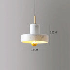Suspension en marbre | Pierre naturelle postmoderne, Ø 18 cm