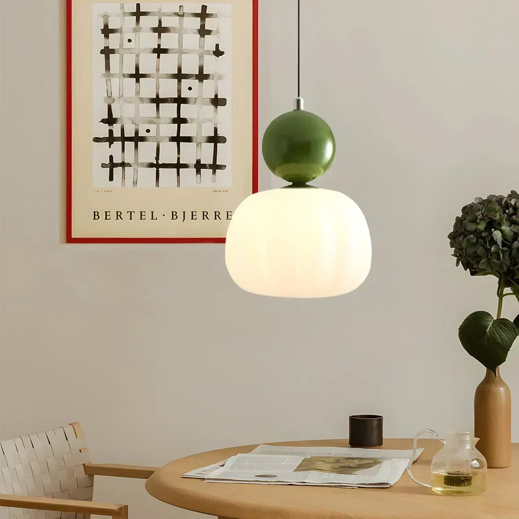 Suspension nordique citrouille | Verre et métal, 1 ou 3 têtes