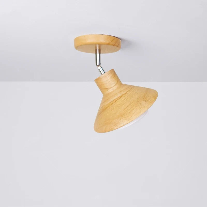 Plafonnier NordicWood | Cône en bois naturel, Ø 20 cm, E27