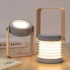 Lanterne nomade en bois | Lampe à poser pliante et rechargeable