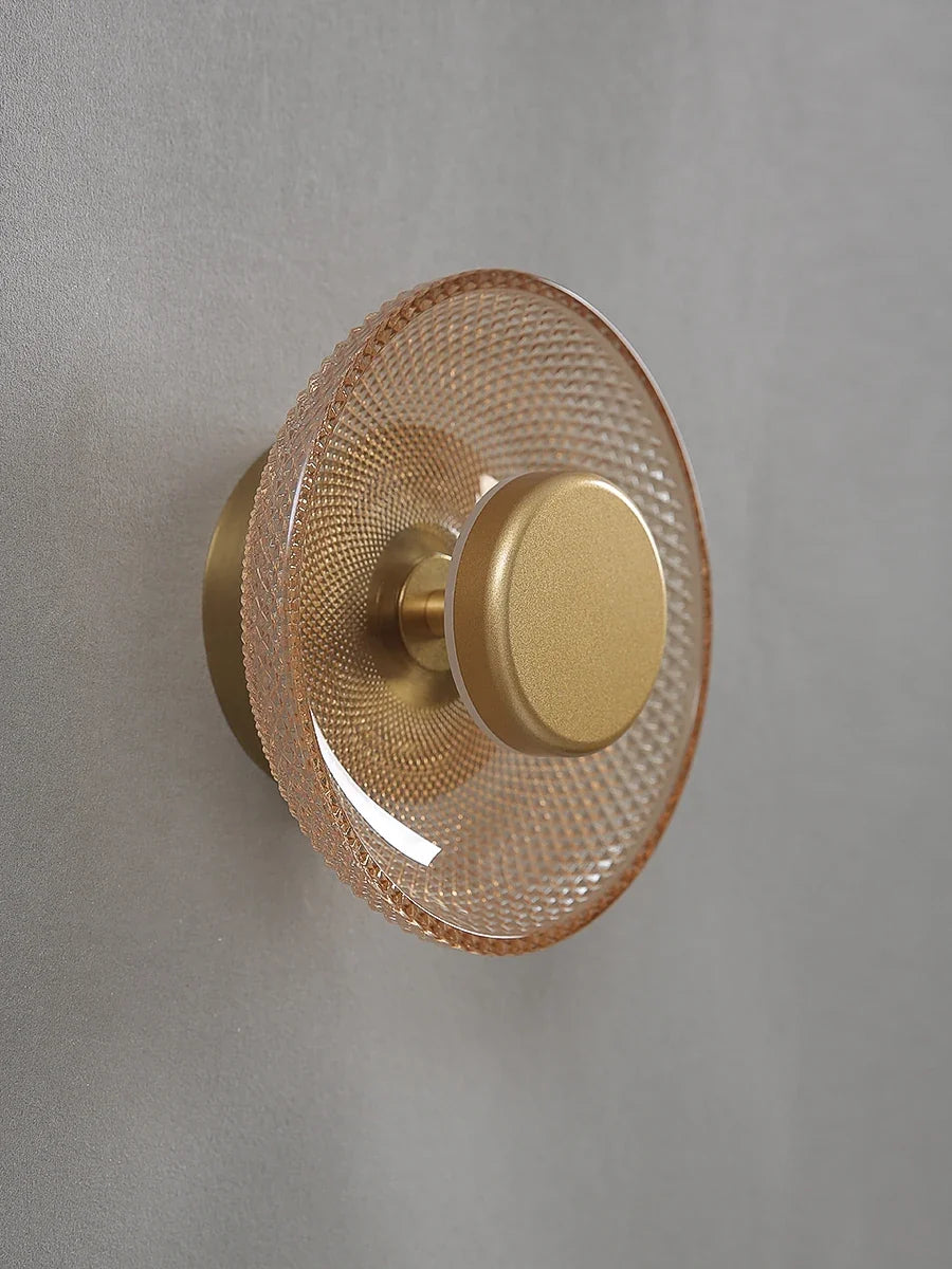 Applique disque en verre coloré | LED intégrée, Ø 17 cm