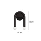 Applique Arcus | Arche en fer noir mat et verre dépoli
